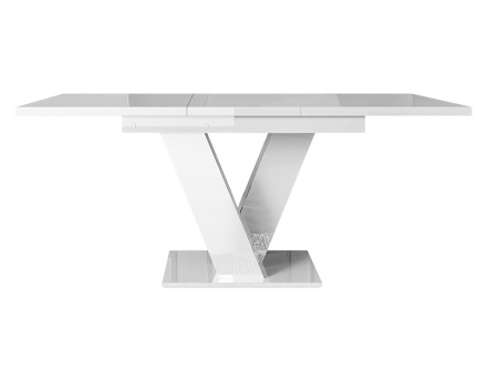 Table à manger extensible blanc 120 à 160 cm Xandriel