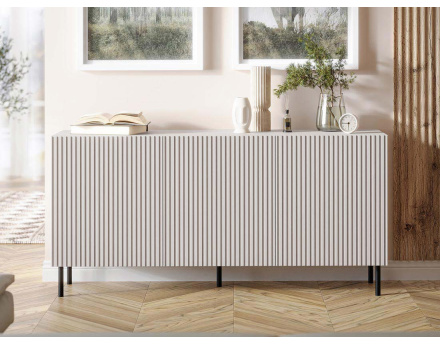 Buffet 3 portes écru 156 cm Timote