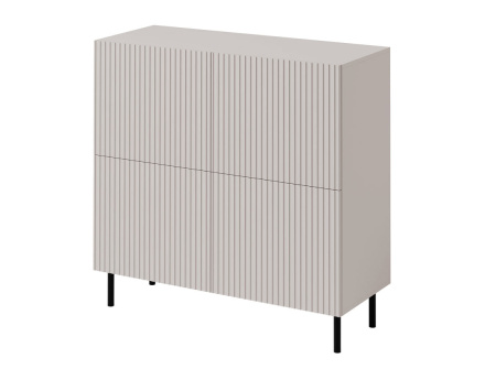 Buffet écru 4 portes 106 cm Timote