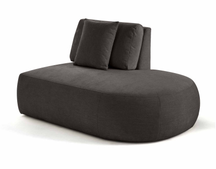 Module d'assise droit en tissu côtelé - Santorini