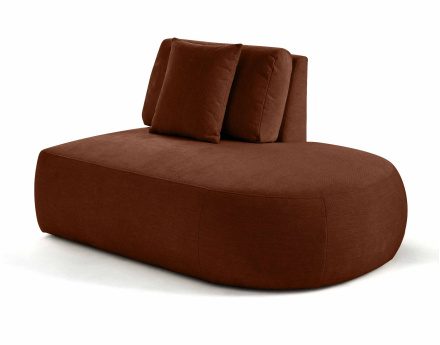 Module d'assise droit en tissu côtelé - Santorini