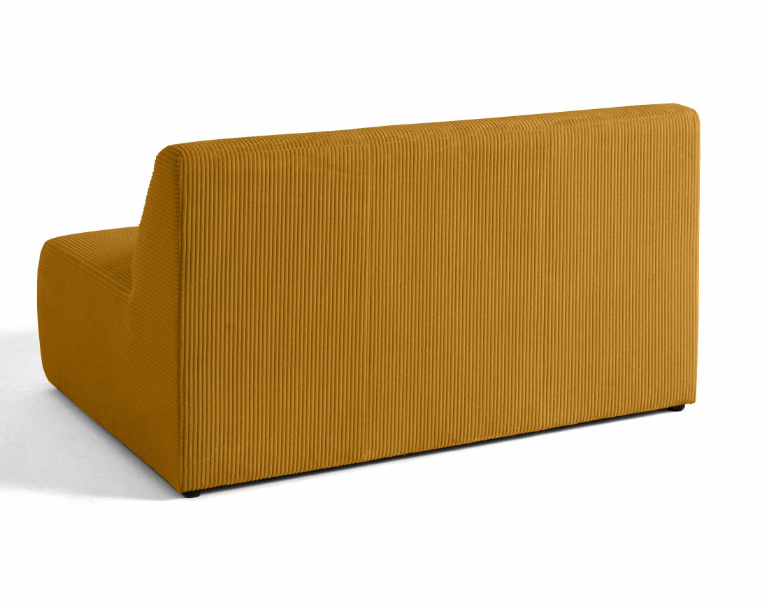 Canapé droit 2 places en velours côtelé Onyx