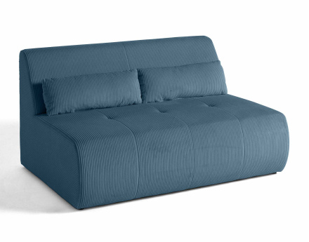 Canapé droit 2 places en velours côtelé Onyx