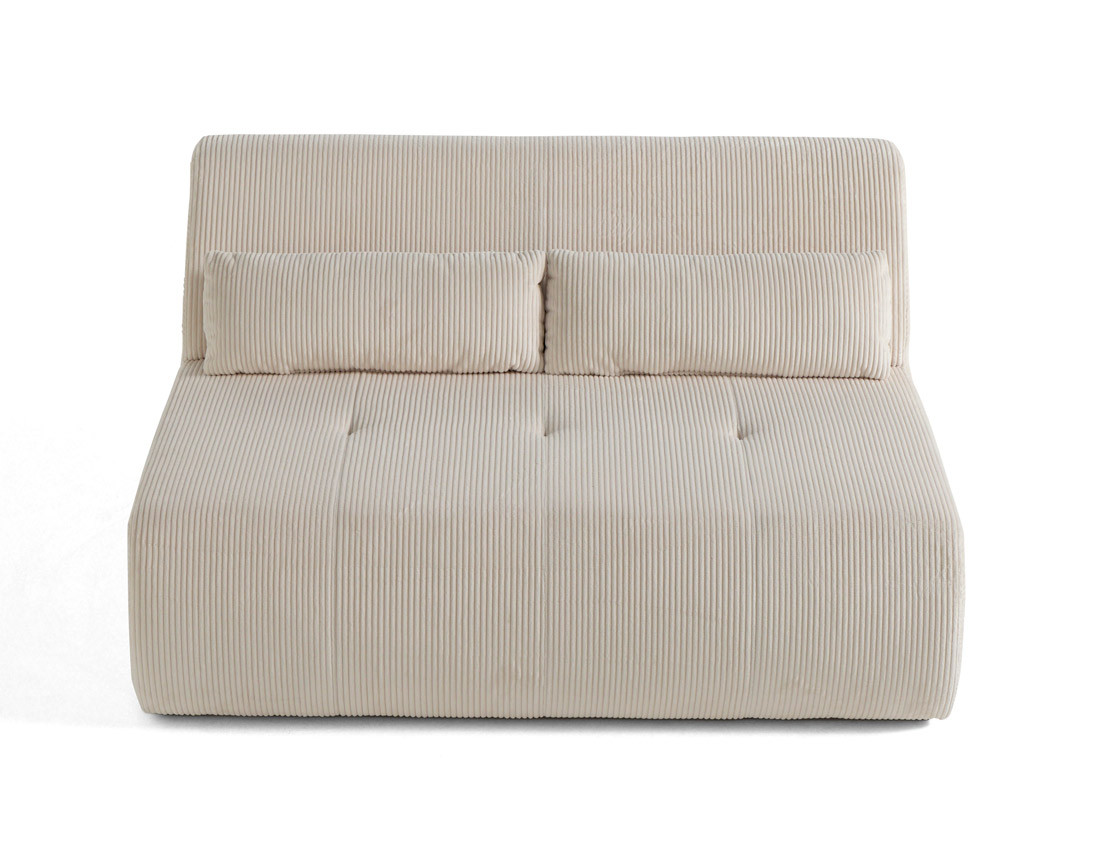 Canapé droit 2 places en velours côtelé Onyx