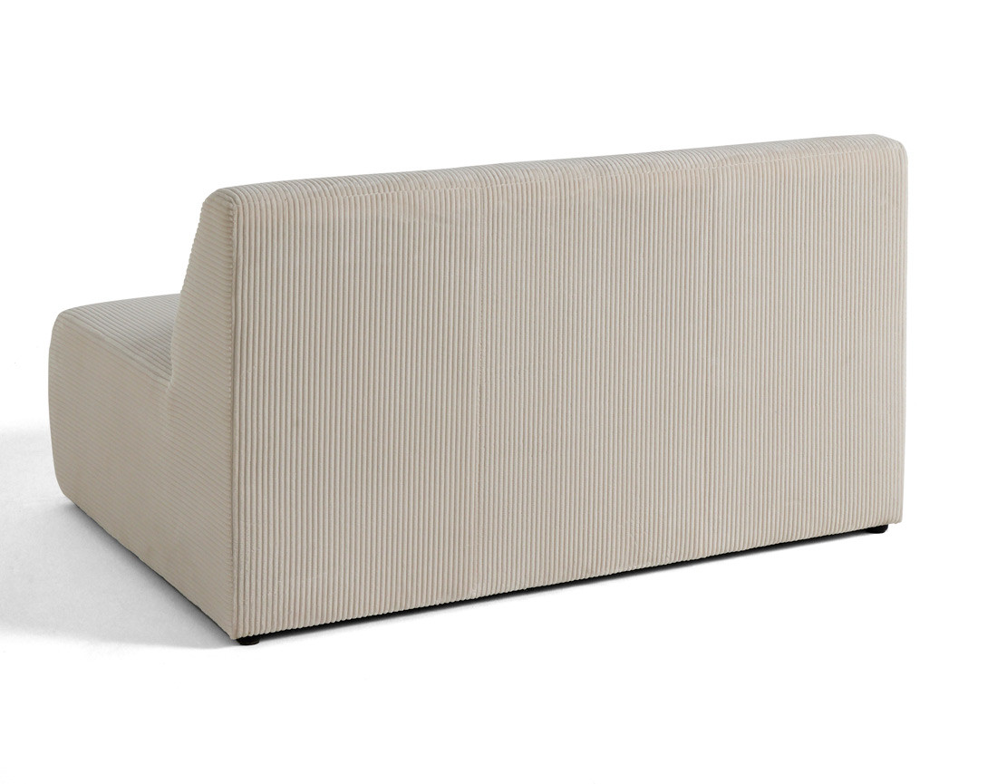 Canapé droit 2 places en velours côtelé Onyx