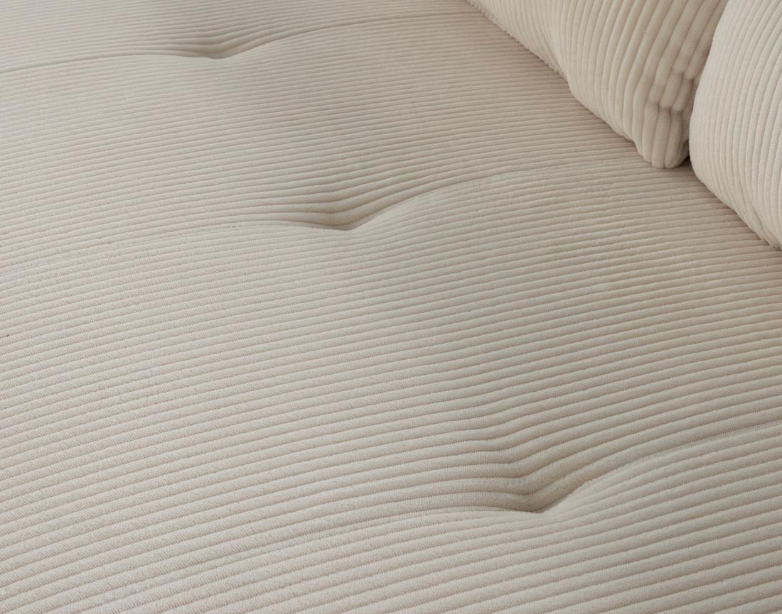 Canapé droit 2 places en velours côtelé Onyx