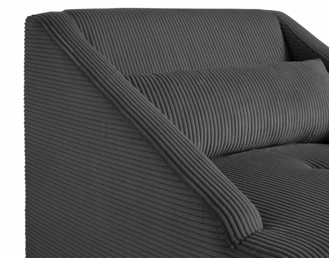 Fauteuil en velours côtelé Onyx
