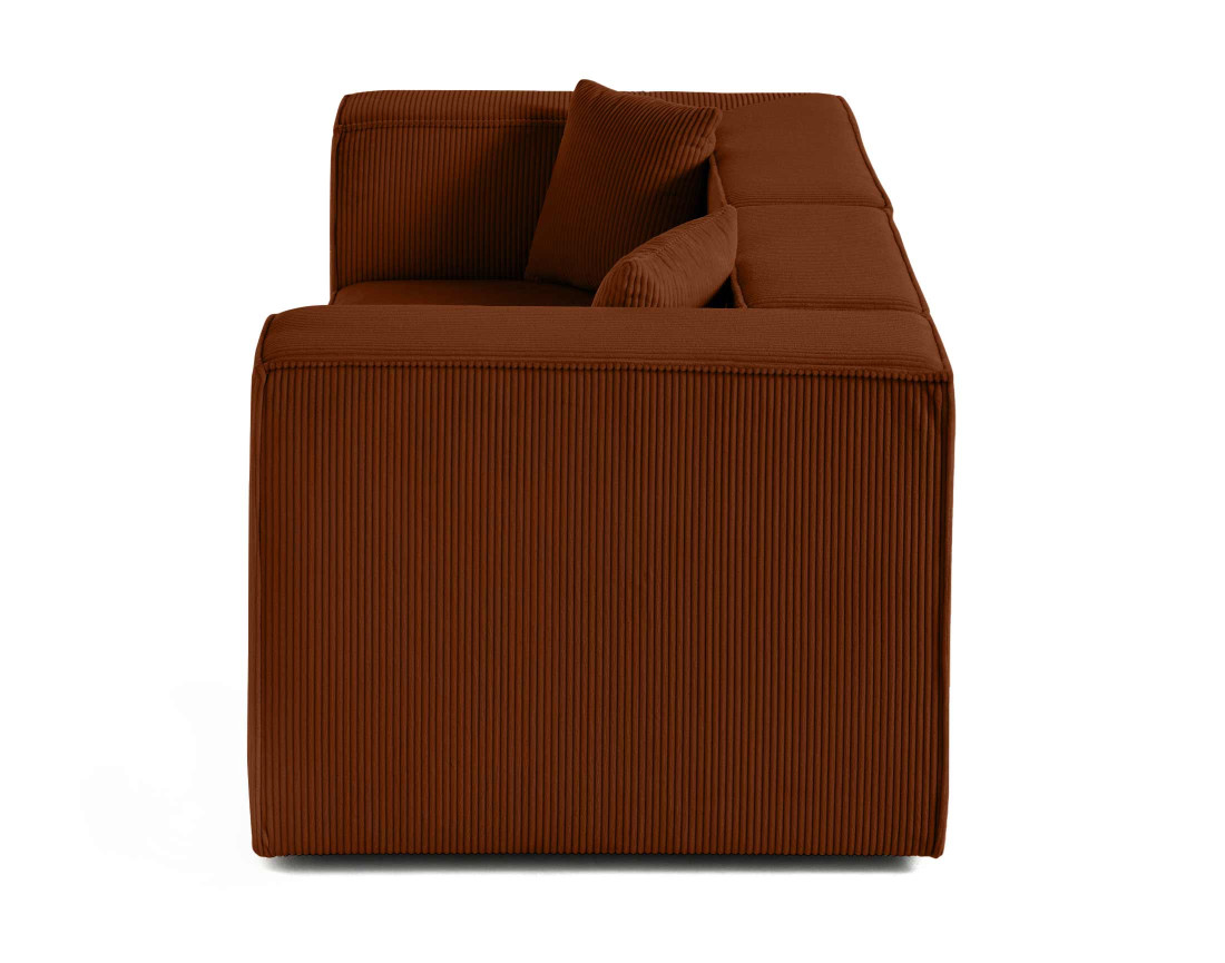 Canapé modulable 2 places en velours côtelé Arty