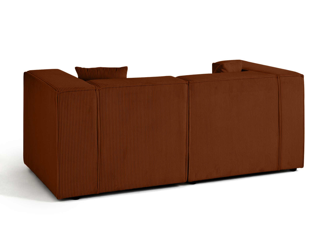 Canapé modulable 2 places en velours côtelé Arty