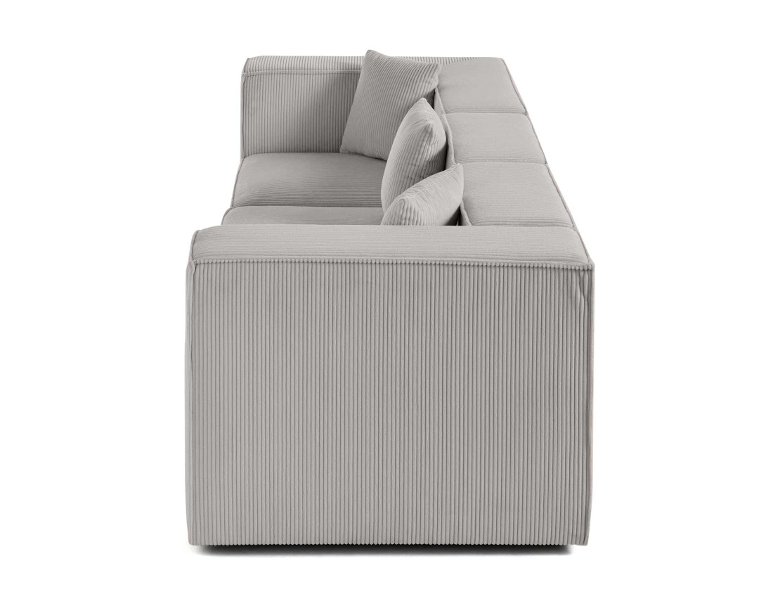 Canapé modulable 3 places en velours côtelé Arty