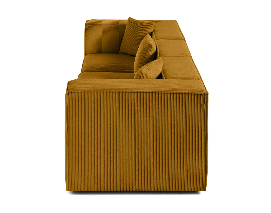 Canapé modulable 3 places en velours côtelé Arty