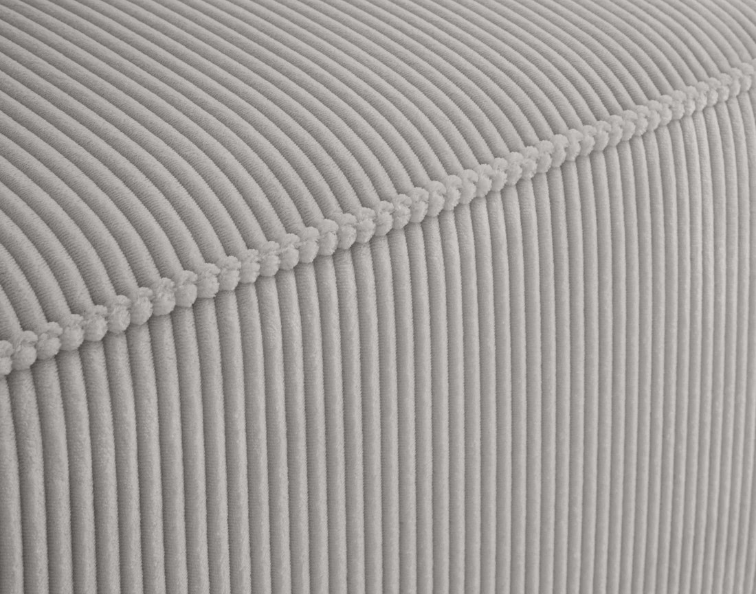 Module d'assise d'angle réversible en velours côtelé Arty