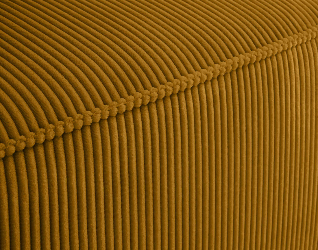 Module d'assise d'angle réversible en velours côtelé Arty