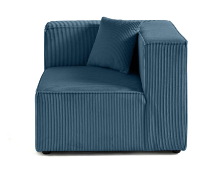 Module d'assise d'angle réversible en velours côtelé Arty