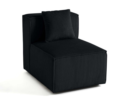 Module d'assise sans accoudoirs en velours côtelé Arty