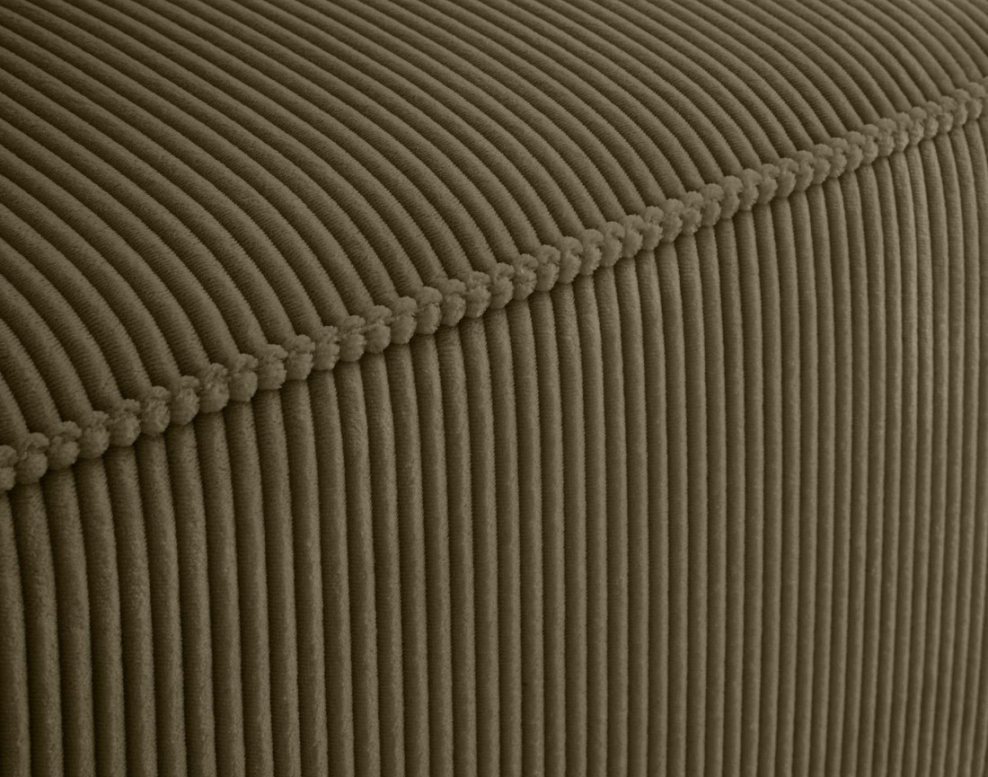 Module d'assise sans accoudoirs en velours côtelé Arty