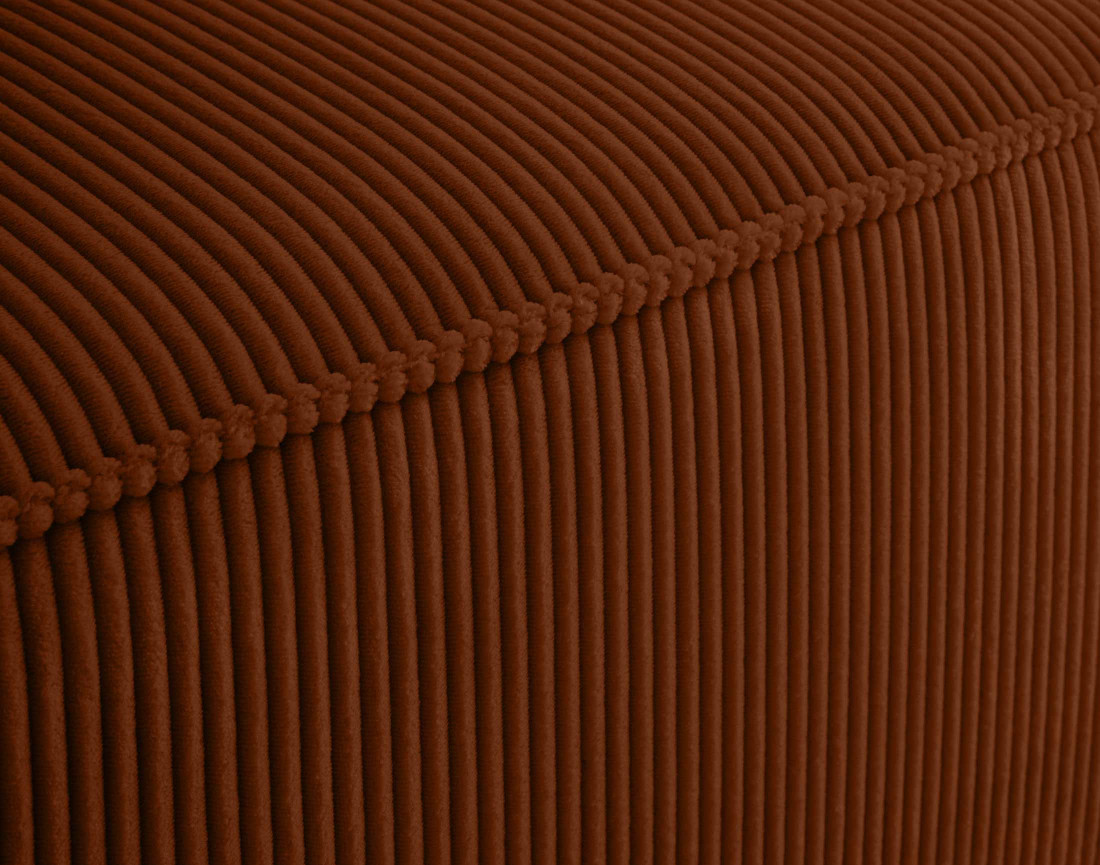 Module d'assise droit en velours côtelé Arty
