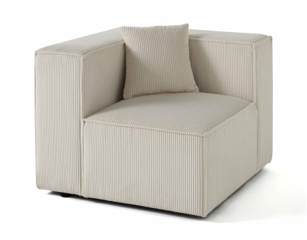 Module d'assise gauche en velours côtelé Arty