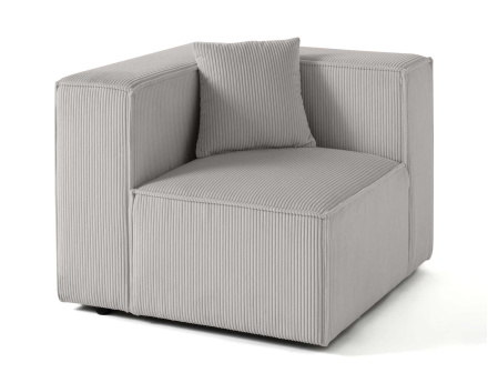 Module d'assise gauche en velours côtelé Arty