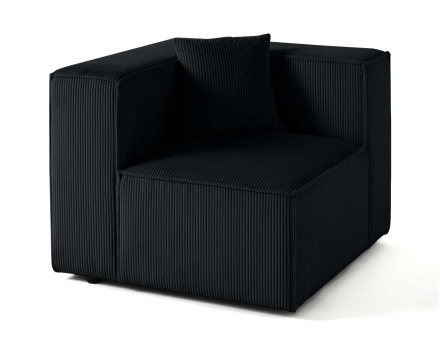 Module d'assise gauche en velours côtelé Arty