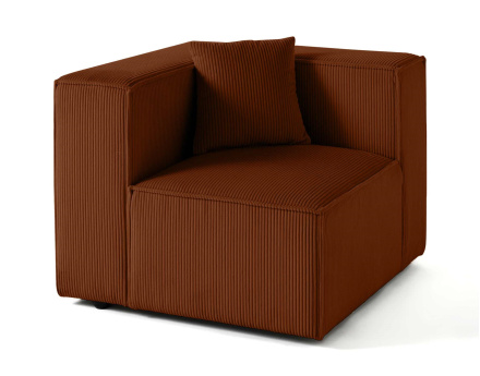 Module d'assise gauche en velours côtelé Arty