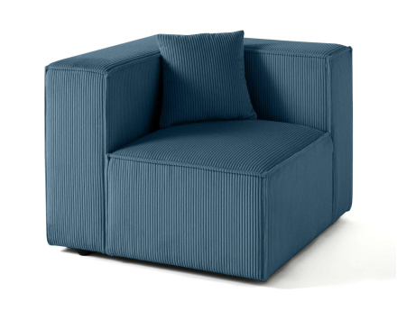 Module d'assise gauche en velours côtelé Arty