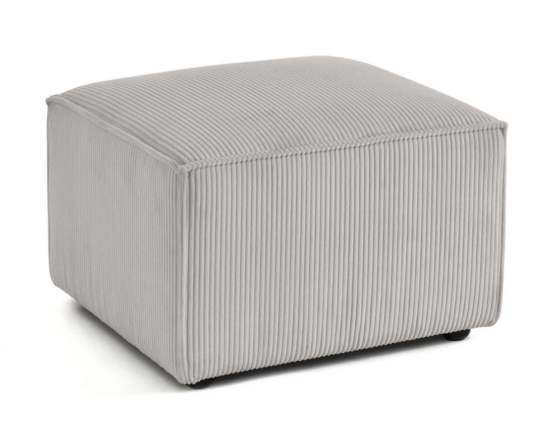 Pouf d'appoint en velours côtelé Arty