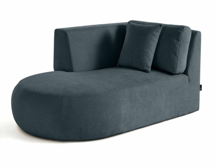 Module d'assise méridienne gauche en tissu texturé Santorini