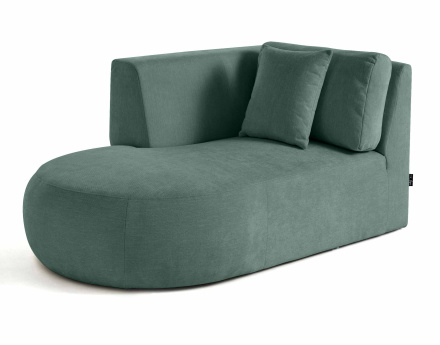 Module d'assise méridienne gauche en tissu texturé Santorini