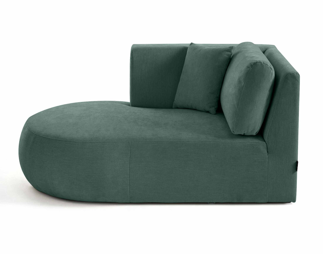 Module d'assise méridienne gauche en tissu texturé Santorini