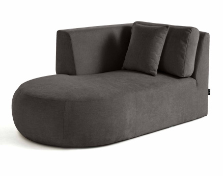 Module d'assise méridienne gauche en tissu texturé Santorini