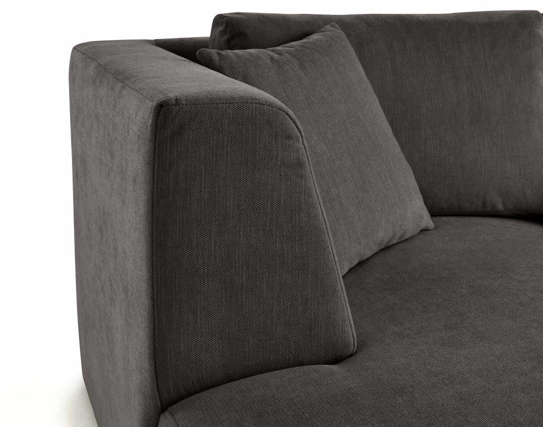 Module d'assise méridienne gauche en tissu texturé Santorini