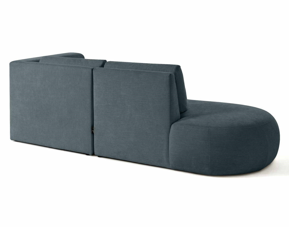 Canapé modulable d'angle droit 4 places en tissu texturé Santorini