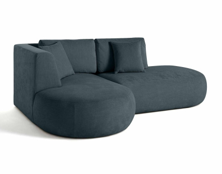 Canapé modulable d'angle gauche 4 places en tissu texturé Santorini