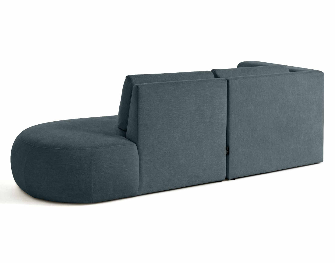 Canapé modulable d'angle gauche 4 places en tissu texturé Santorini
