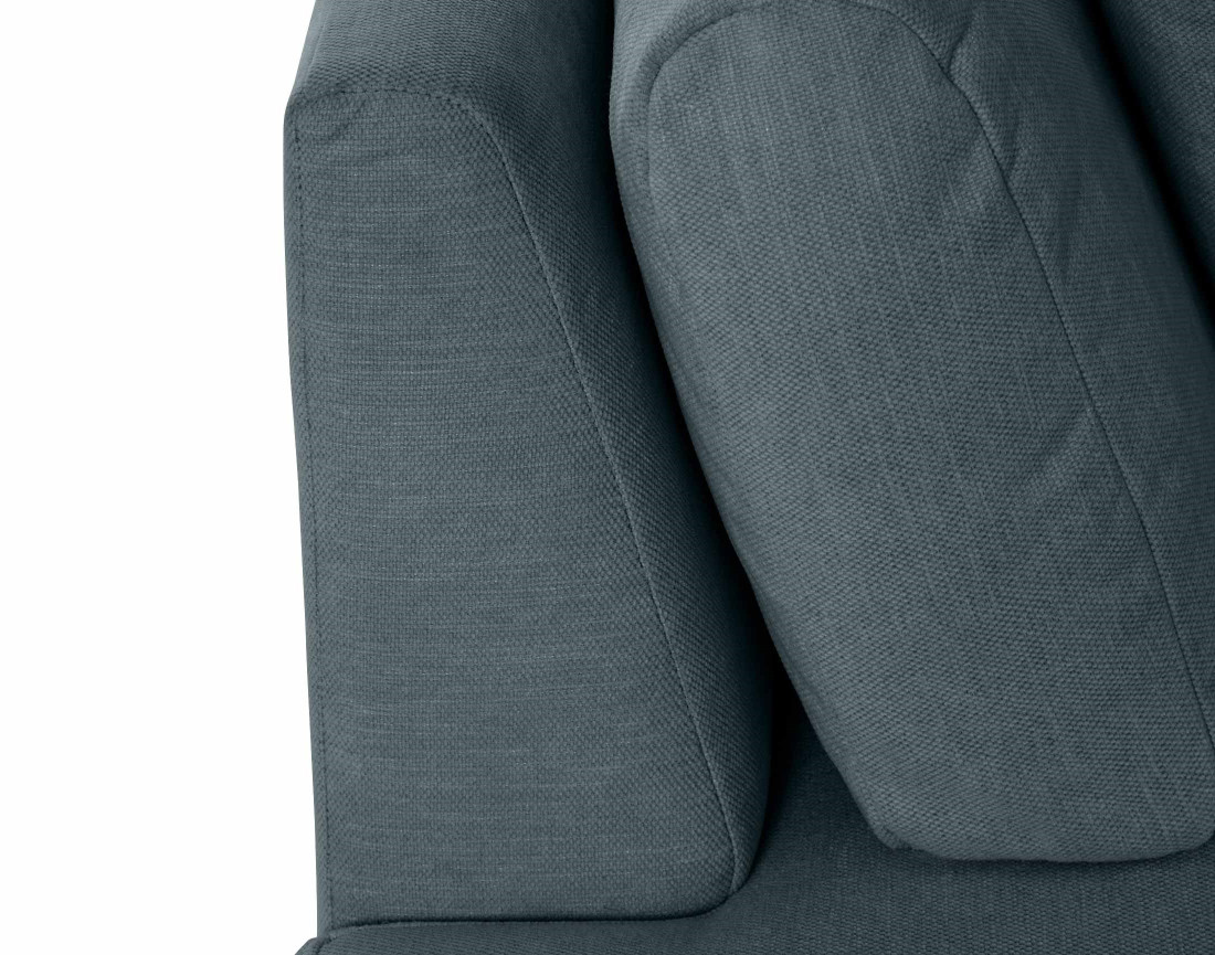 Canapé modulable d'angle droit 5 places en tissu texturé Santorini