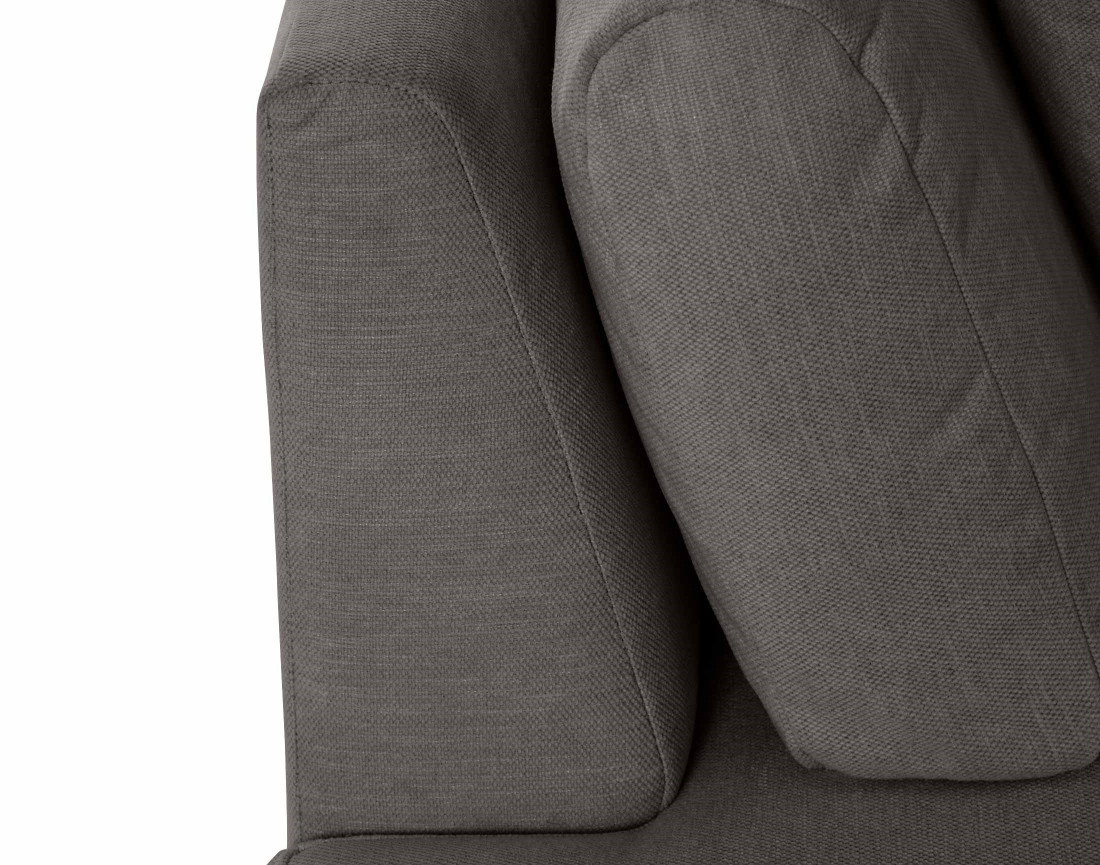 Canapé modulable d'angle droit 5 places en tissu texturé Santorini