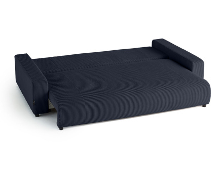 Canapé 3 places convertible avec coffre en velours côtelé Pivoine