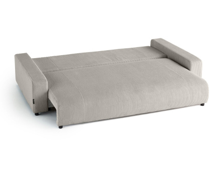 Canapé 3 places convertible avec coffre en velours côtelé Pivoine