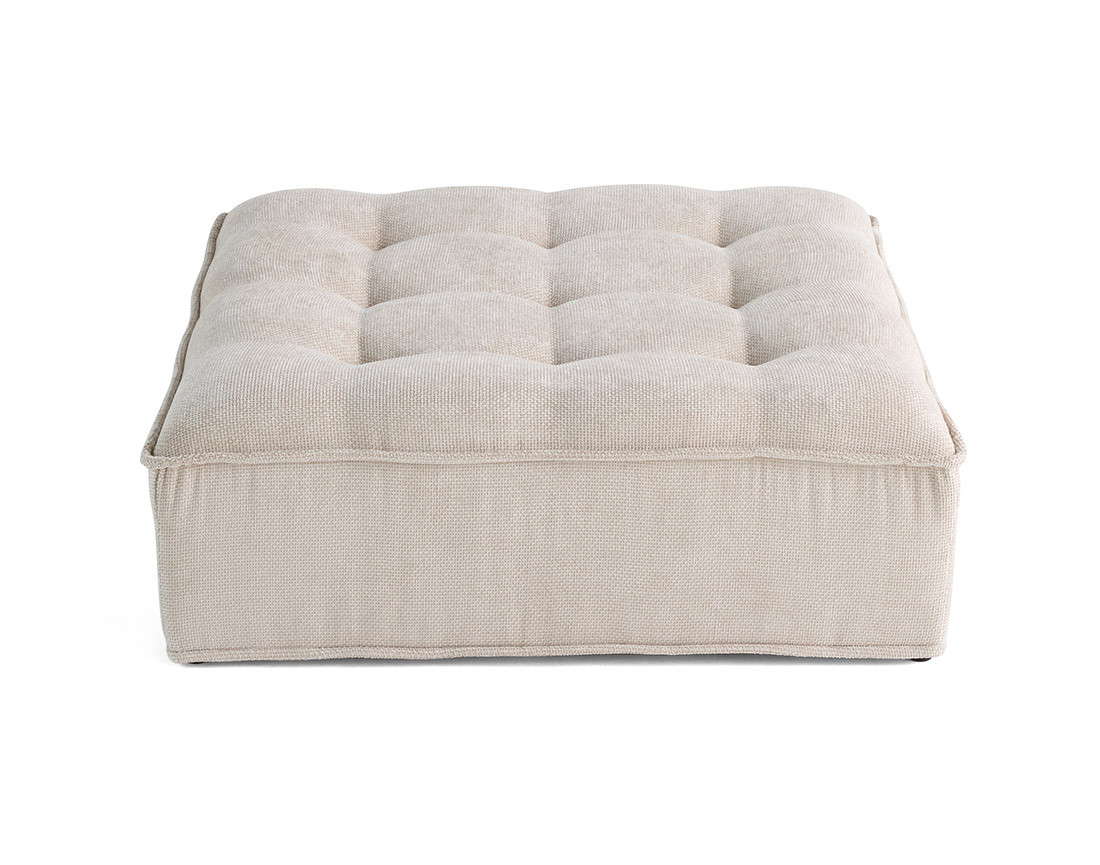 Pouf modulable en velours texturé Marisol