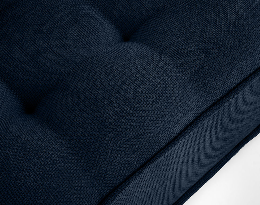 Canapé modulable droit 3 places en velours texturé Marisol