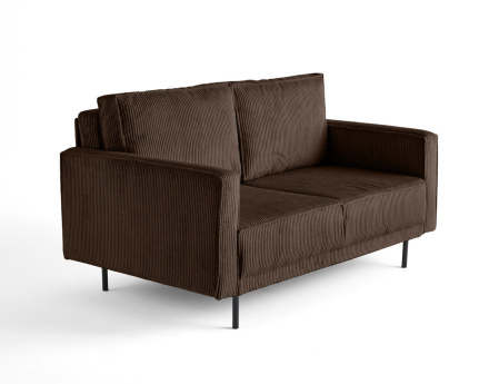 Canapé droit 2 places en velours côtelé Charlie