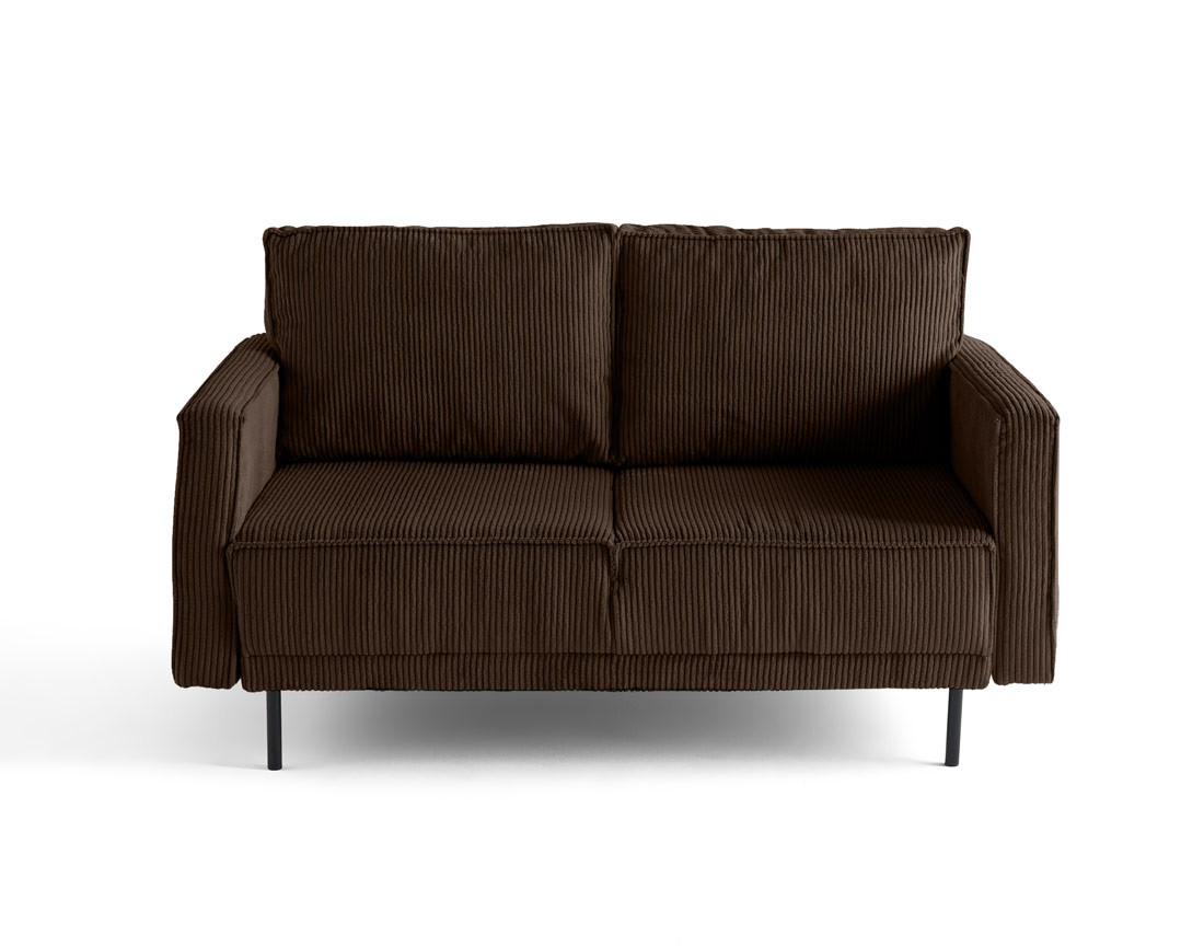 Canapé droit 2 places en velours côtelé Charlie