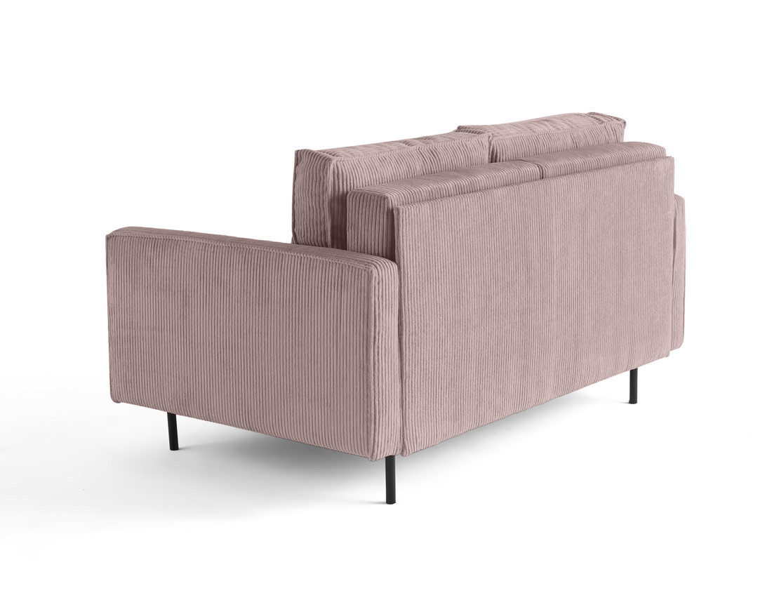 Canapé droit 2 places en velours côtelé Charlie
