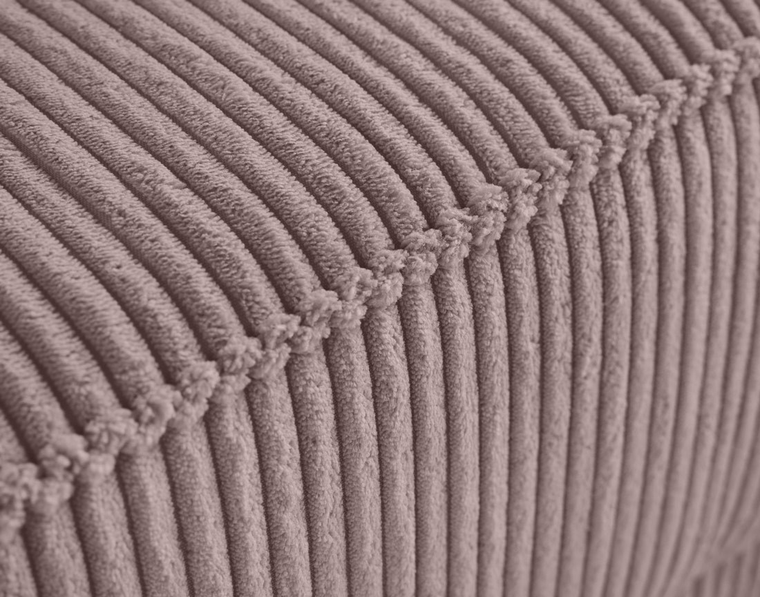 Canapé droit 2 places en velours côtelé Charlie