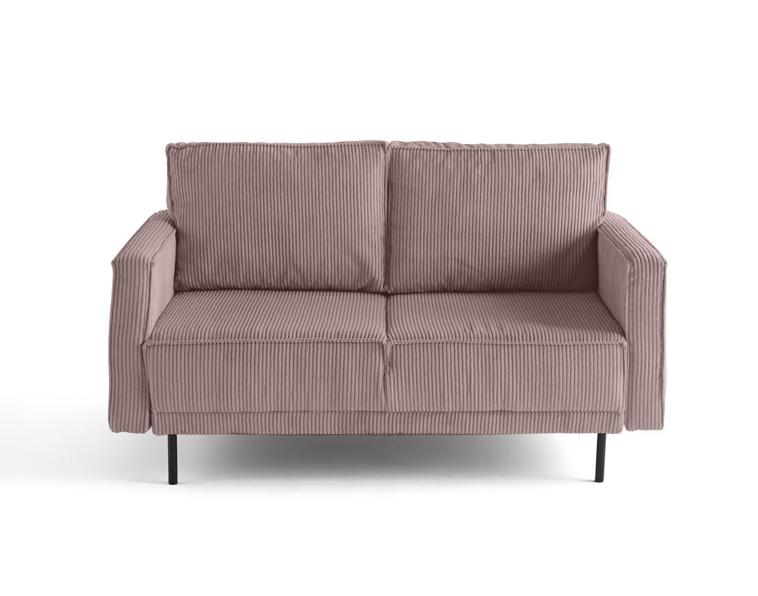 Canapé droit 2 places en velours côtelé Charlie