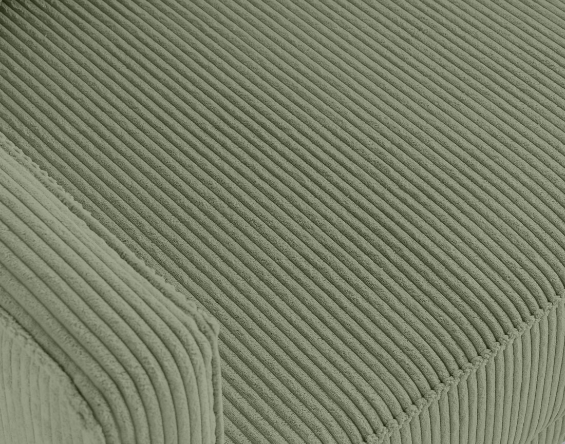 Canapé droit 2 places en velours côtelé Charlie