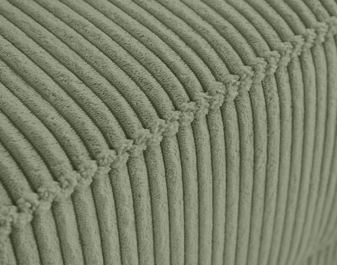 Canapé droit 2 places en velours côtelé Charlie