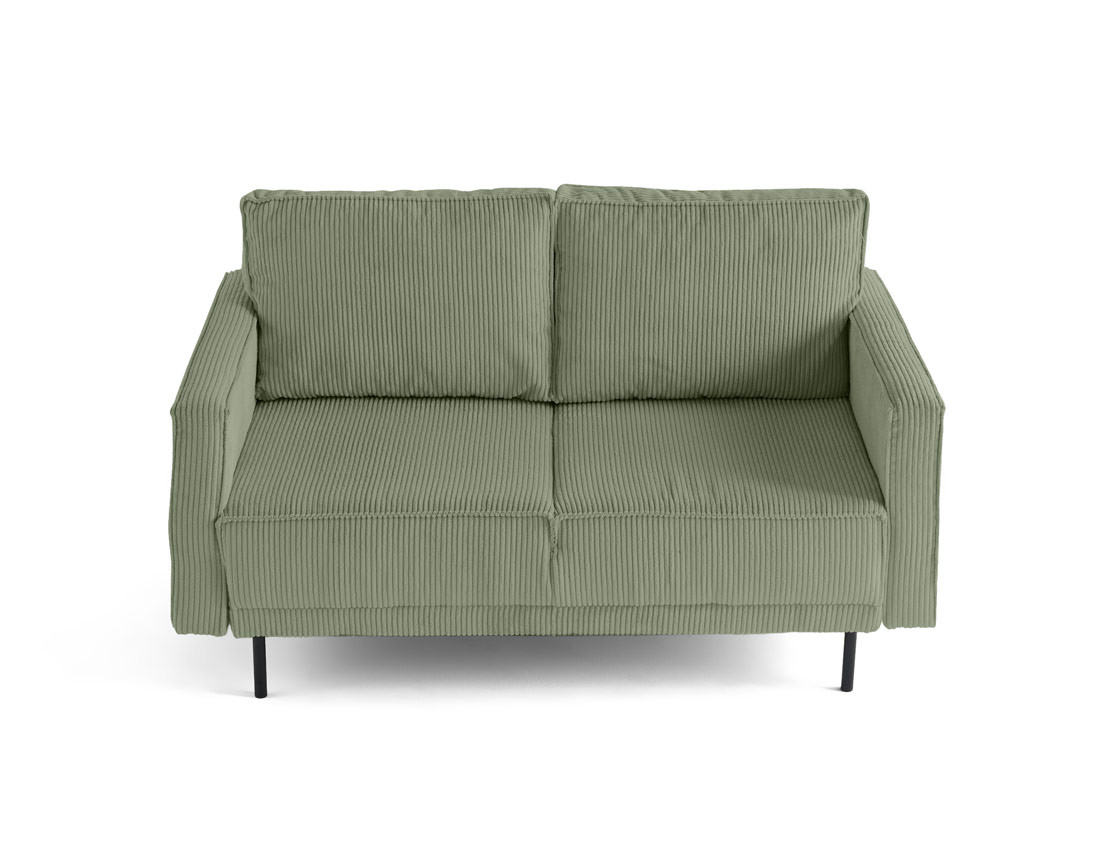 Canapé droit 2 places en velours côtelé Charlie