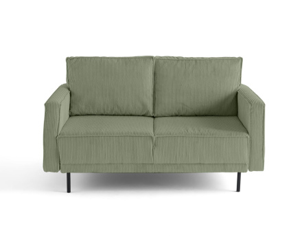 Canapé droit 2 places en velours côtelé Charlie